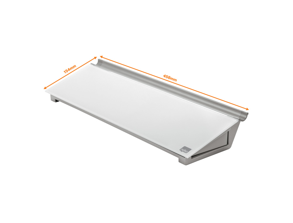 BLOC DE NOTAS SOBREMESA DE CRISTAL NOBO DIAMOND BLANCO 6X46X15 CM