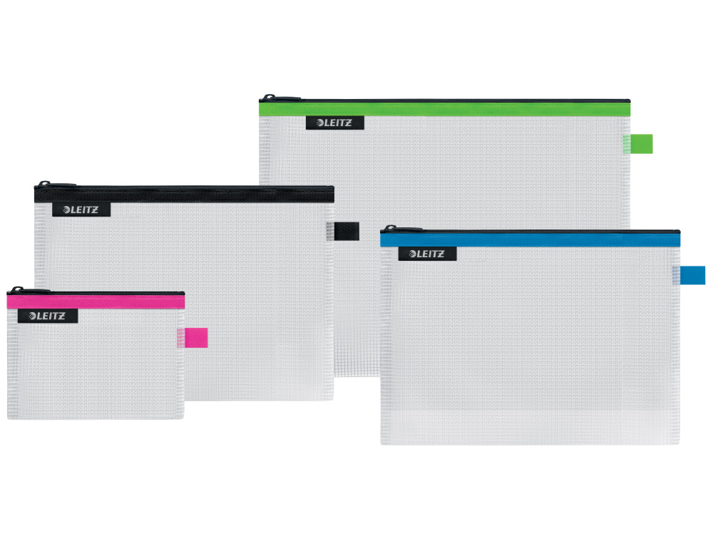 BOLSA DE VIAJE LEITZ WOW CON CREMALLERA RESISTENTE AL AGUA COLOR NEGRO 240X170 MM