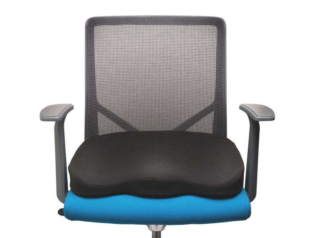 COJIN KENSINGTON ERGONOMICO CON ESPUMA DE VISCOELASTICA COLOR NEGRO 355X74X21 MM