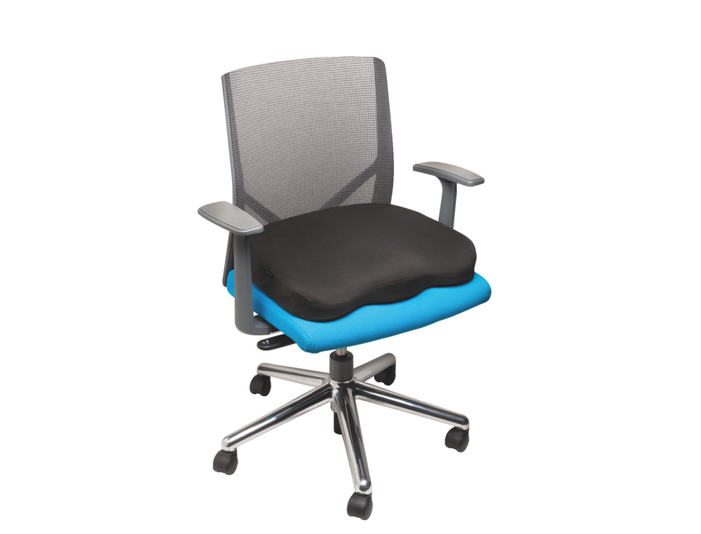 COJIN KENSINGTON ERGONOMICO CON ESPUMA DE VISCOELASTICA COLOR NEGRO 355X74X21 MM