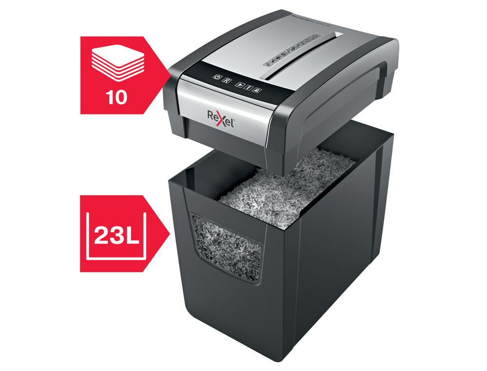 DESTRUCTORA DE DOCUMENTOS REXEL MOMENTUM X410SL NEGRO/PLATA