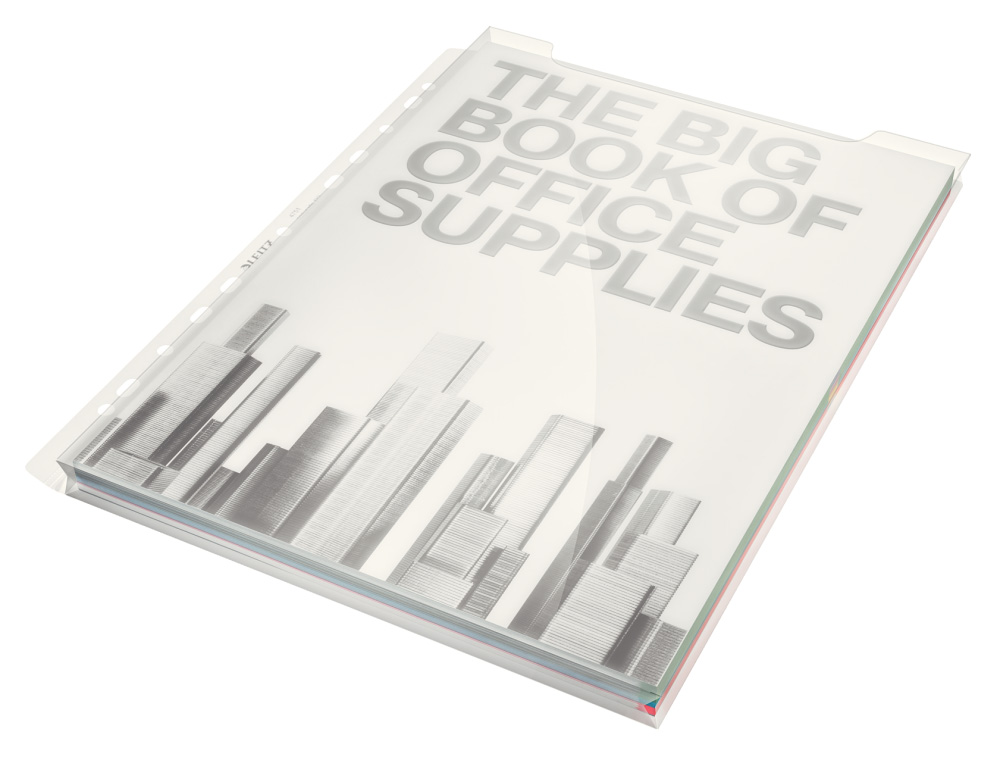 FUNDA MULTITALADRO LEITZ DIN A4 180 MC CON FUELLE CAPACIDAD 200 HOJAS PACK DE 5 UNIDADES