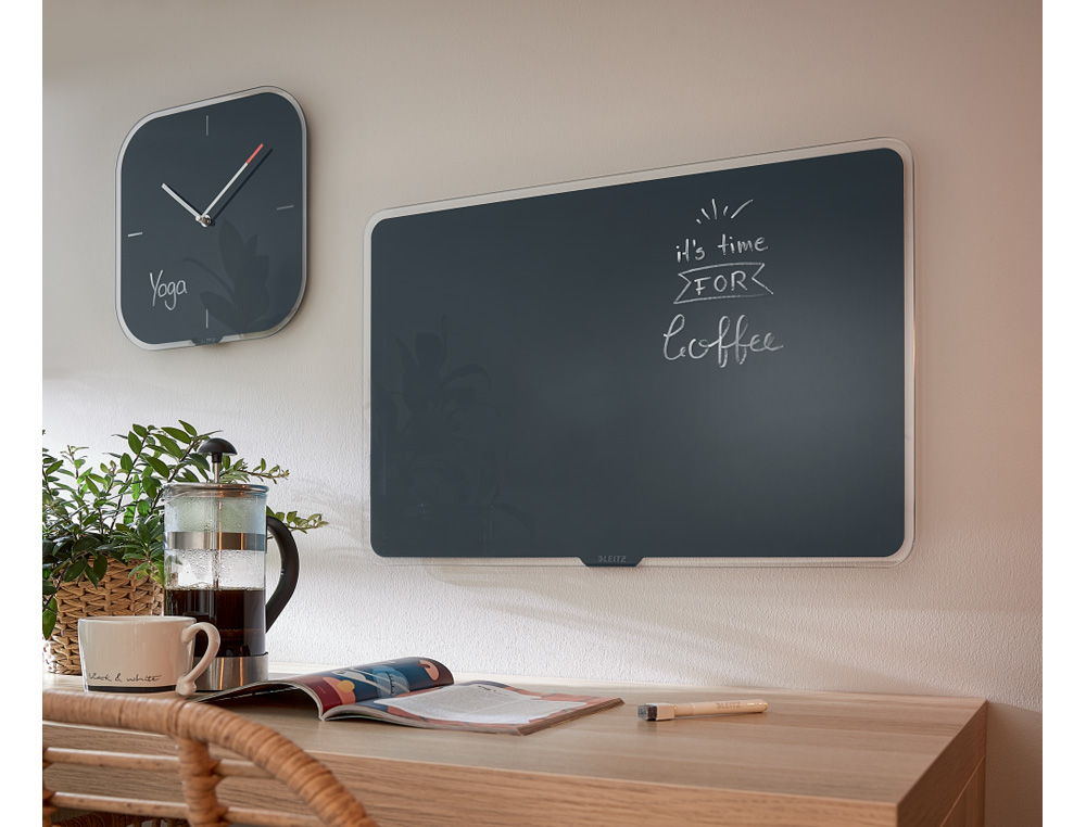 PIZARRA CRISTAL LEITZ COSY 80X60 CM GRIS