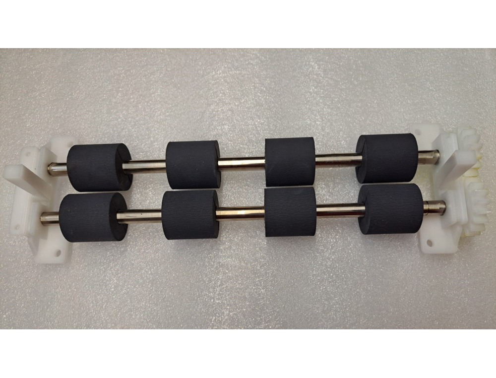 KIT DE 4 RODILLOS + 2 EJES REXEL PARA DESTRUCTORAS 500X A 750X ANTIGUAS