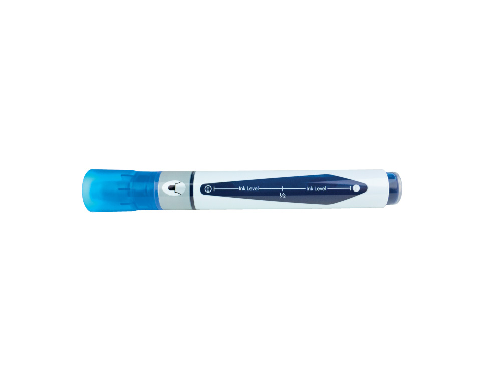 ROTULADOR NOBO PARA PIZARRA BLANCA TINTA LIQUIDA PUNTA CONICA 3 MM AZUL CAJA DE 10 UNIDADES