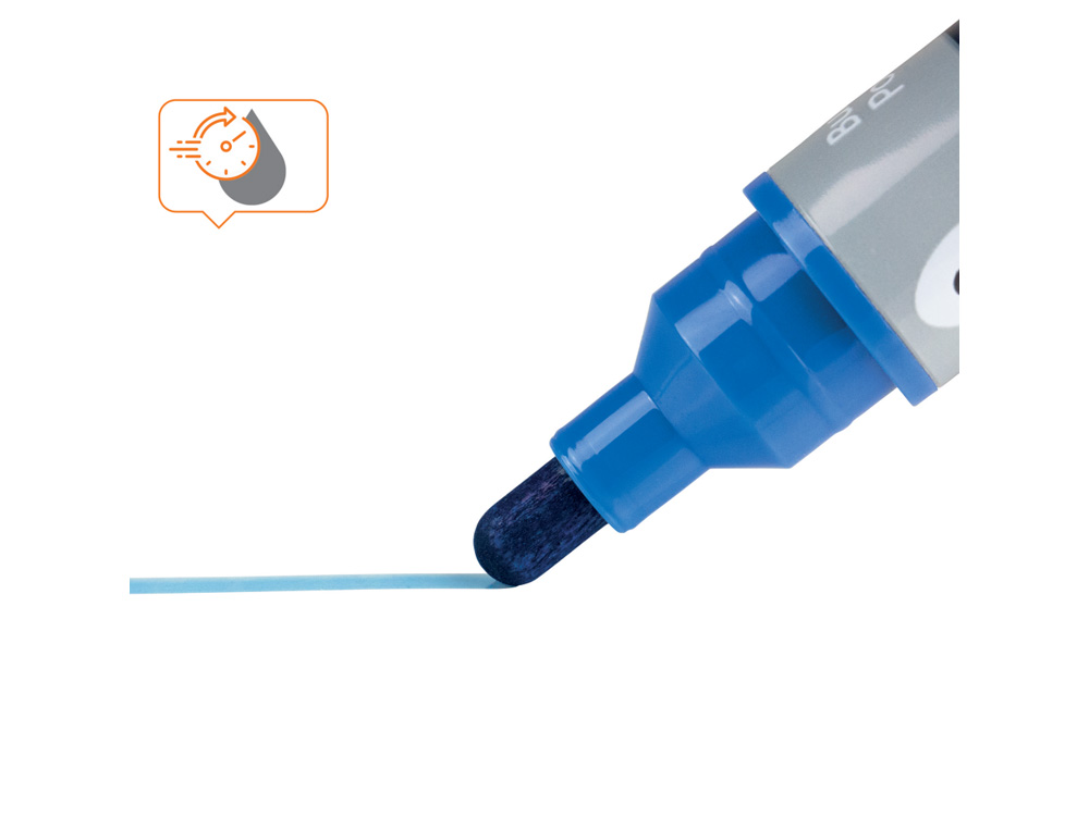 ROTULADOR NOBO PARA PIZARRA BLANCA TINTA LIQUIDA PUNTA CONICA 3 MM AZUL CAJA DE 10 UNIDADES