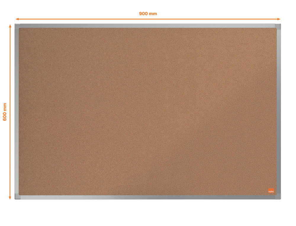 PIZARRA CORCHO NOBO ESSENCE MARCO ALUMINIO 90X60 CM