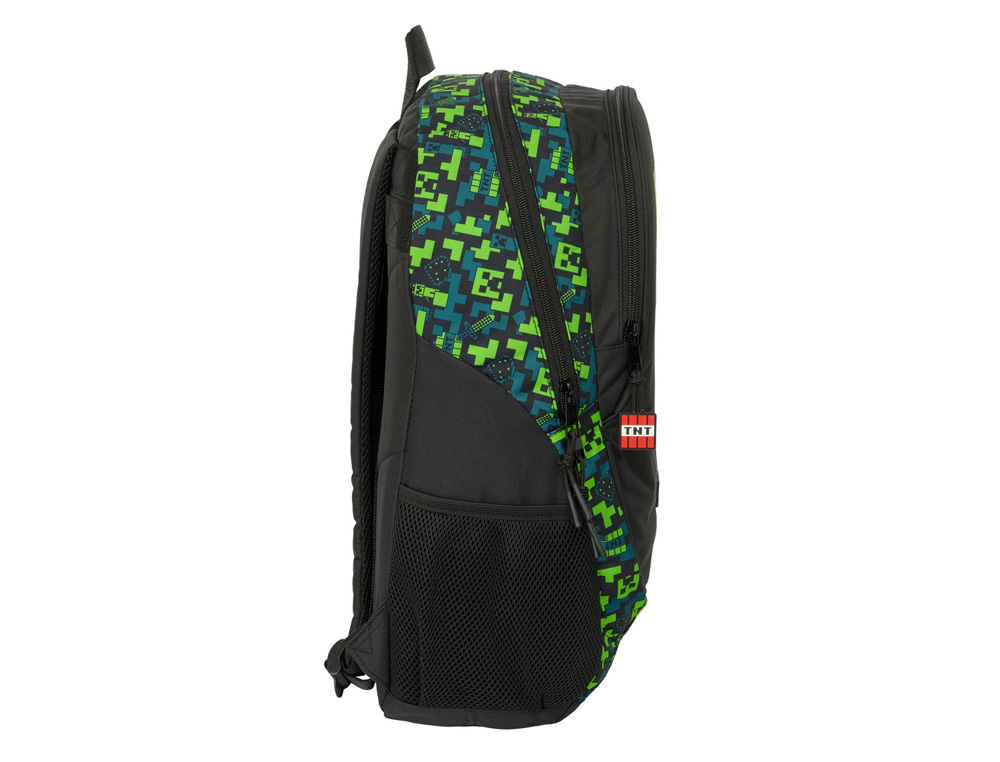 MOCHILA SAFTA ADAPTABLE A CARRO MINECRAFT TNT 440X320X160 MM