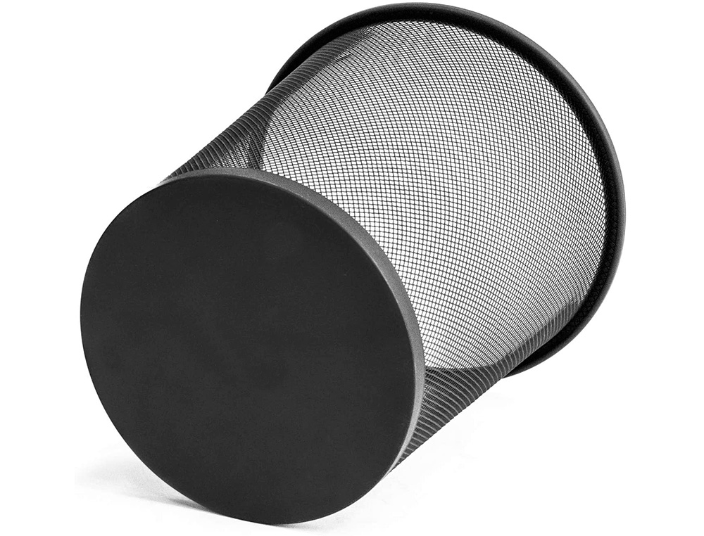 PAPELERA METALICA Q-CONNECT REJILLA NEGRA 265X285 MM