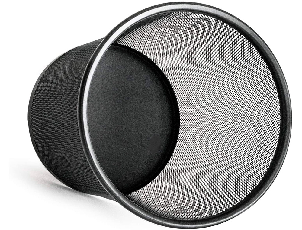 PAPELERA METALICA Q-CONNECT REJILLA NEGRA 265X285 MM