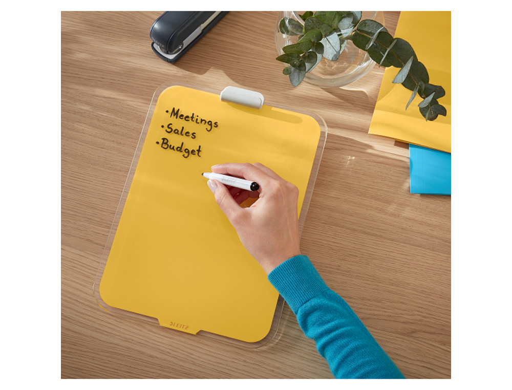 ATRIL SOBREMESA LEITZ CRISTAL COSY COLOR AMARILLO 216X30X297 MM