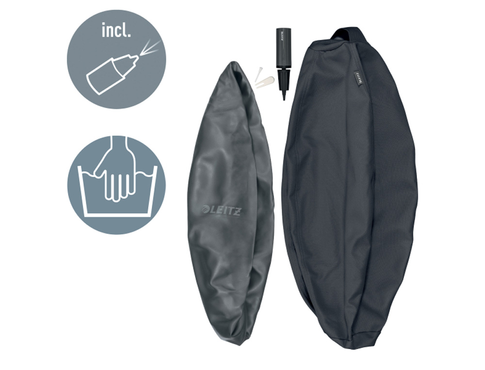 BALON DE ASIENTO LEITZ ACTIVE 55 CM ANTIDESLIZANTE COLOR GRIS OSCURO