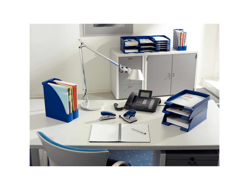 BANDEJA SOBREMESA LEITZ PLUS JUMBO GRAN CAPACIDAD COLOR ROJO 255X103X357 MM