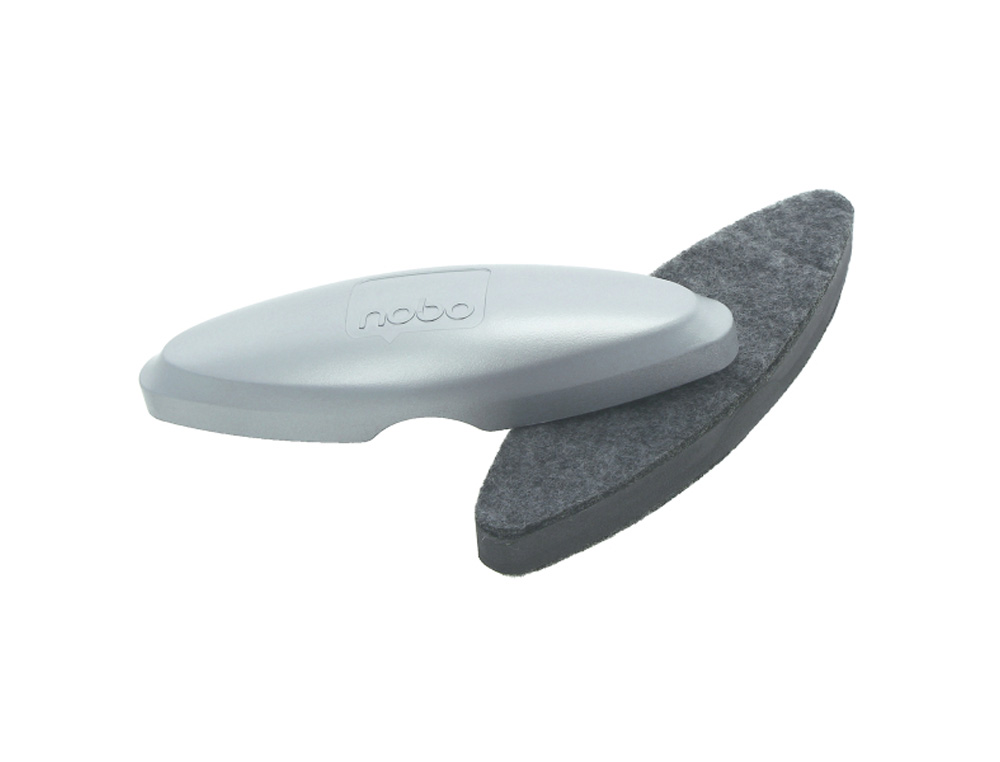 BORRADOR NOBO MAGNETICO PARA PIZARRA CRISTAL COLOR PLATA