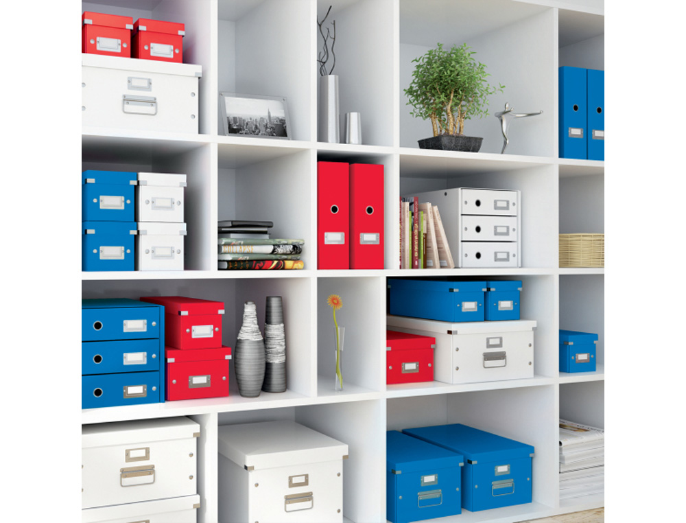 CAJA DE ALMACENAMIENTO LEITZ CLICK&STORE CD BOX COLOR AZUL 143X147X352 MM