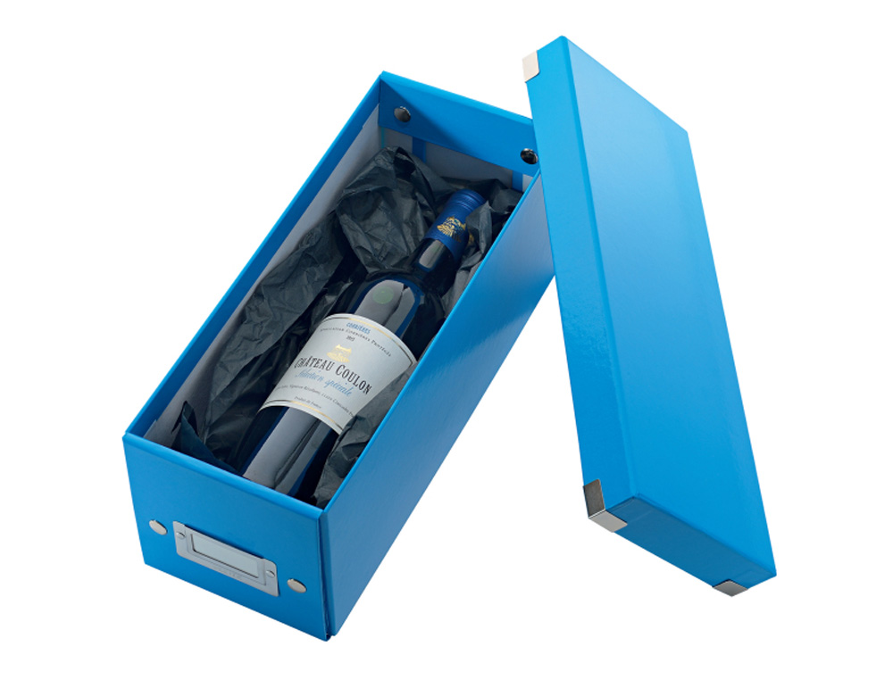 CAJA DE ALMACENAMIENTO LEITZ CLICK&STORE CD BOX COLOR AZUL 143X147X352 MM