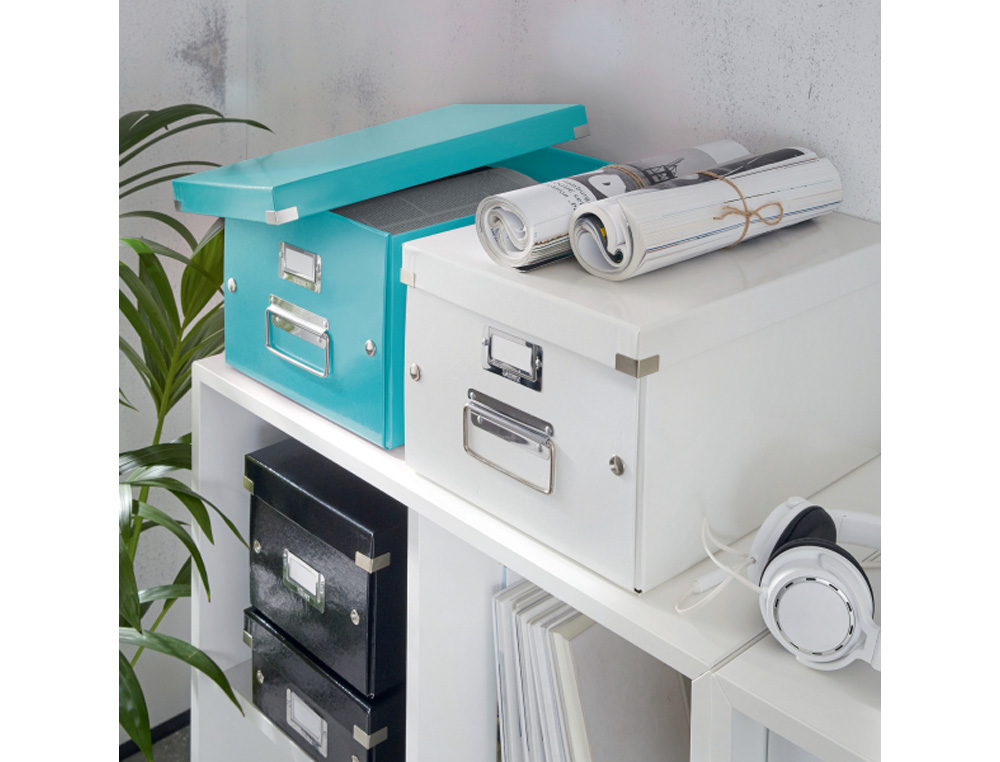 CAJA DE ALMACENAMIENTO LEITZ CLICK&STORE CD BOX COLOR TURQUESA 143X147X352 MM