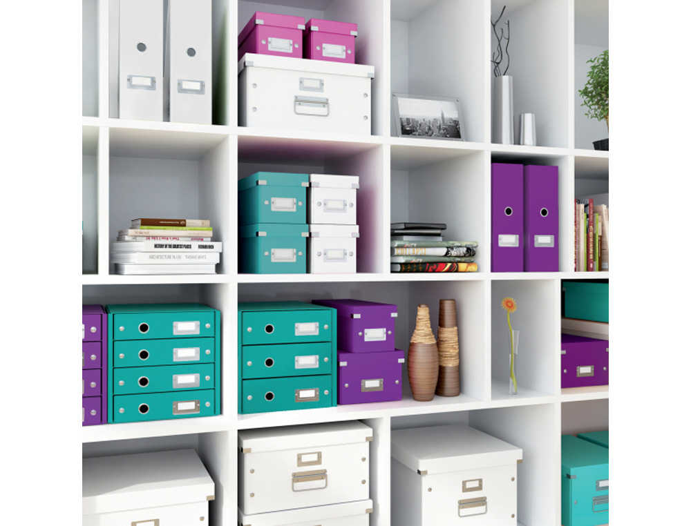 CAJA DE ALMACENAMIENTO LEITZ CLICK&STORE CD BOX COLOR TURQUESA 143X147X352 MM
