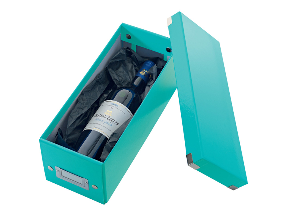 CAJA DE ALMACENAMIENTO LEITZ CLICK&STORE CD BOX COLOR TURQUESA 143X147X352 MM