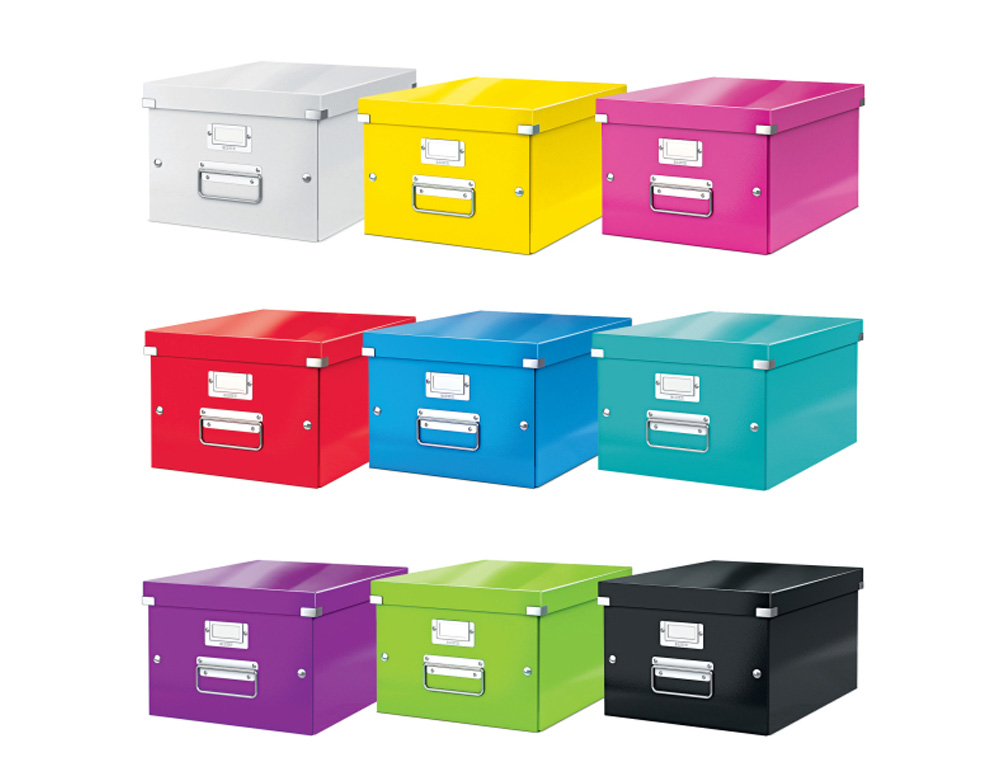CAJA DE ALMACENAMIENTO LEITZ CLICK&STORE MEDIANA COLOR FUCSIA 281X200X369 MM