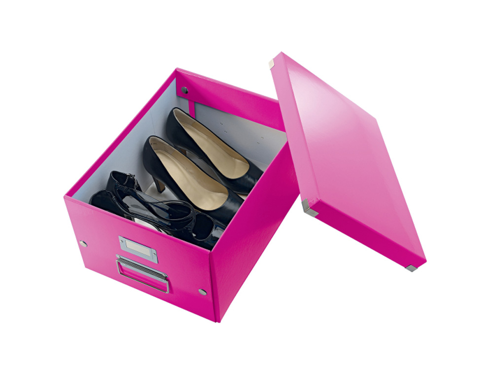 CAJA DE ALMACENAMIENTO LEITZ CLICK&STORE MEDIANA COLOR FUCSIA 281X200X369 MM
