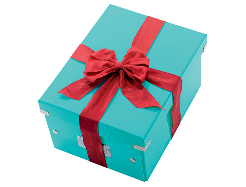 CAJA DE ALMACENAMIENTO LEITZ CLICK&STORE MEDIANA COLOR TURQUESA 281X200X369 MM