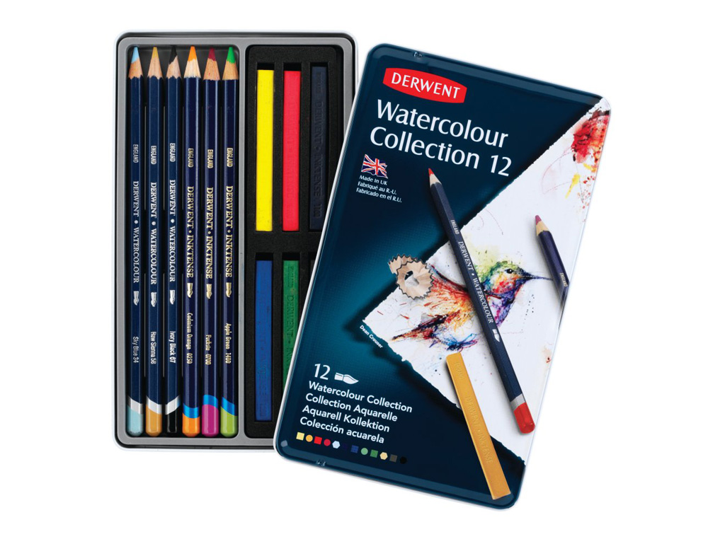 LAPICES DE COLORES DERWENT WATERCOLOUR CAJA DE 72 UNIDADES COLORES SURTIDOS