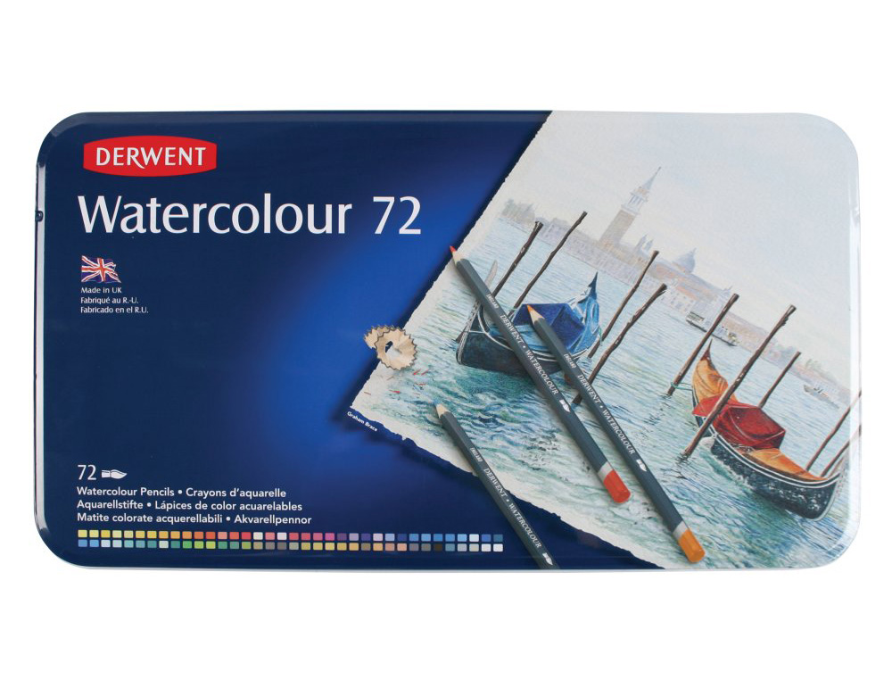 LAPICES DE COLORES DERWENT WATERCOLOUR CAJA DE 72 UNIDADES COLORES SURTIDOS