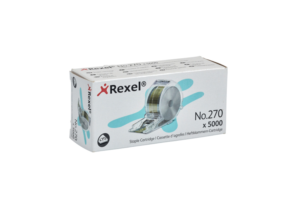 GRAPAS REXEL GALVANIZADAS PARA STELLA 70 CARTUCHO DE 5000 UNIDADES