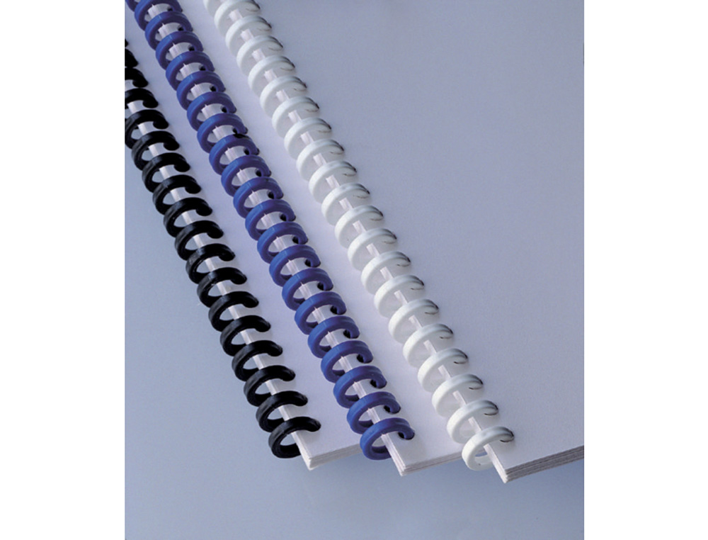 CANUTILLO GBC IBICLICK PLASTICO NEGRO 8 MM CAJA DE 50 UNIDADES