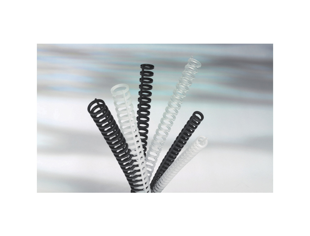 CANUTILLO GBC IBICLICK PLASTICO NEGRO 8 MM CAJA DE 50 UNIDADES