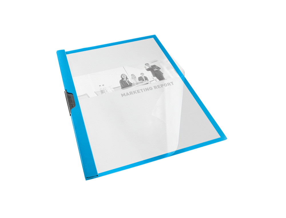 CARPETA ESSELTE CLIPFILES PINZA LATERAL PVC DIN A4 CLIP METAL LOMO 6 MM COLOR AZUL