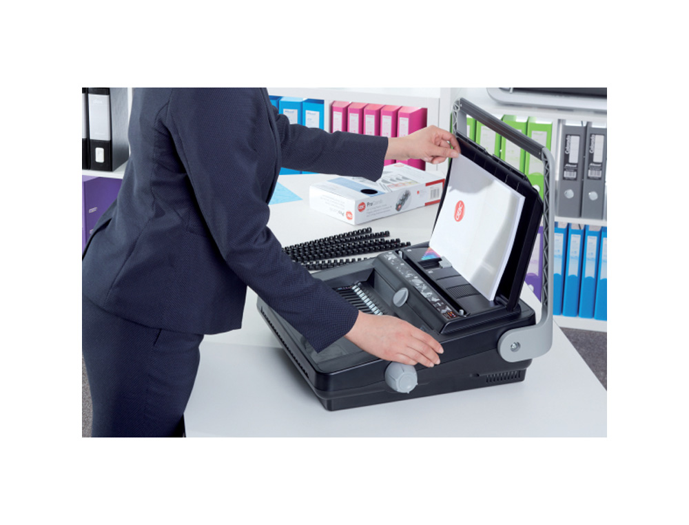 ENCUADERNADORA CANUTILLO GBC COMBBIND C340 PERFORA 25HOJAS DIN A3 VERTICAL/DIN A4/DIN A5 ENCUADERNA HASTA 450 HOJAS