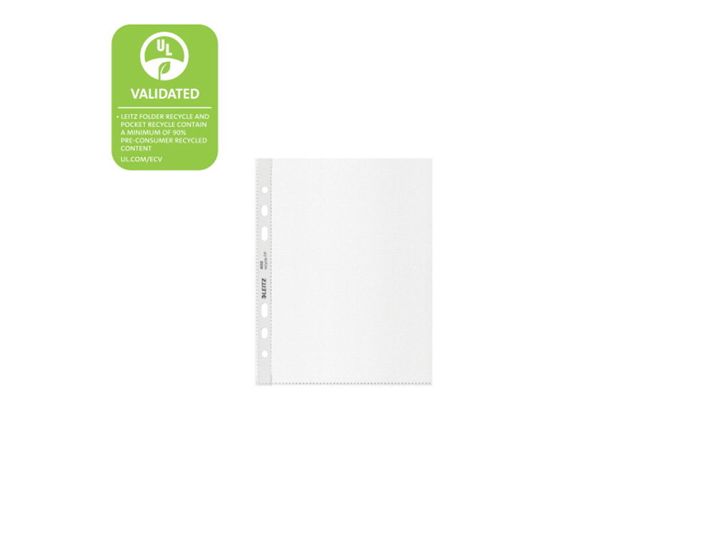 FUNDA MULTITALADRO LEITZ RECYCLE DIN A5 6 TALADROS POLIPROPILENO 100 MC PIEL DE NARANJA CON REFUERZO BOLSA DE