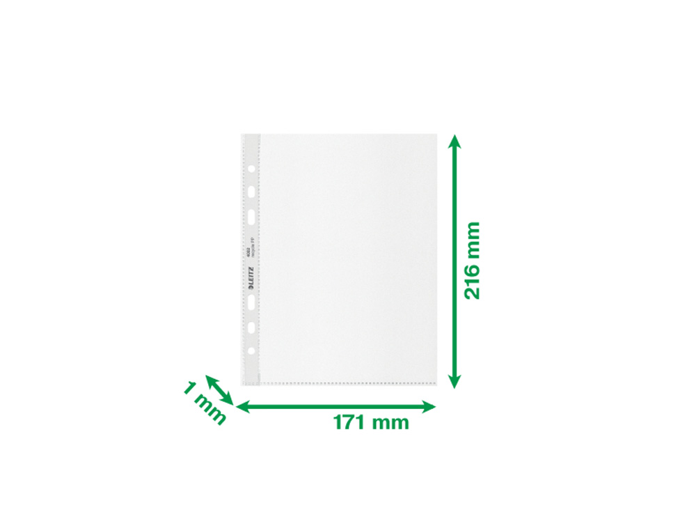 FUNDA MULTITALADRO LEITZ RECYCLE DIN A5 6 TALADROS POLIPROPILENO 100 MC PIEL DE NARANJA CON REFUERZO BOLSA DE