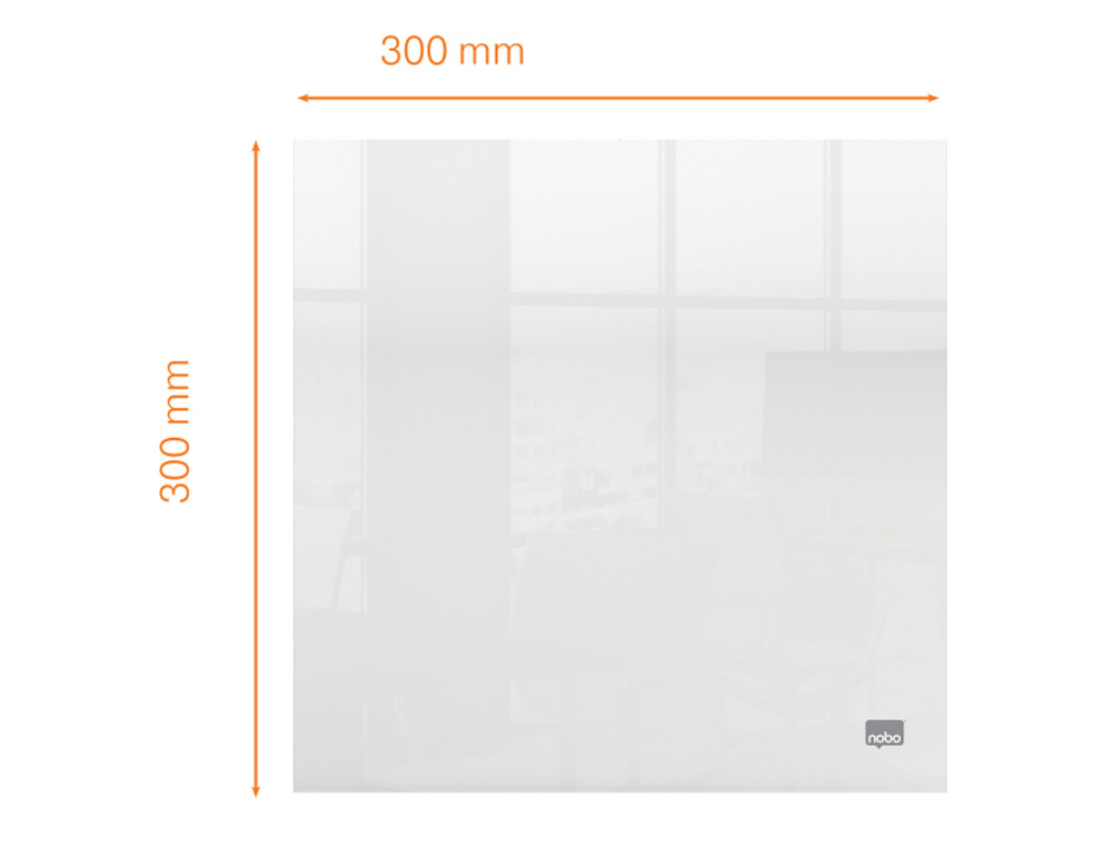 PIZARRA BLANCA NOBO ACRILICA SOBREMESA O MURAL TRANSPARENTE CON ROTULADOR 300X300 MM