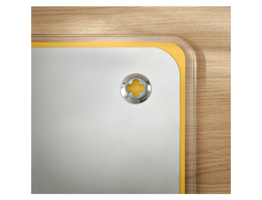 PIZARRA CRISTAL LEITZ COSY MAGNETICA COLOR AMARILLO 800X600 MM