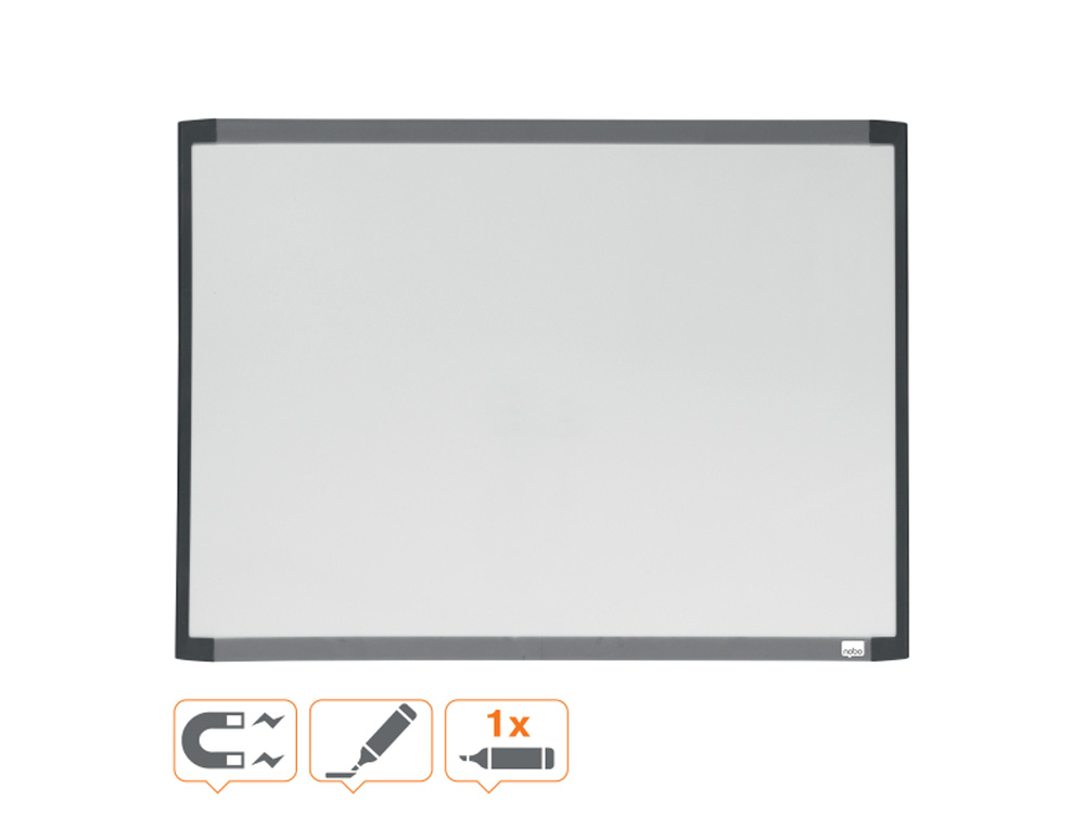 PIZARRA BLANCA NOBO MAGNETICA MARCO DOS TONOS COLOR 585X430 MM
