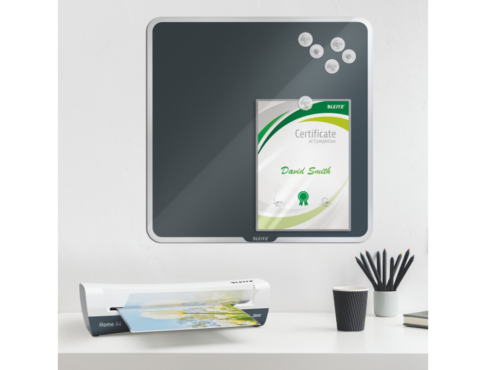 PLASTIFICADORA LEITZ ILAM HOME DIN A4 2 RODILLOS HASTA 125 MC COLOR BLANCO/GRIS