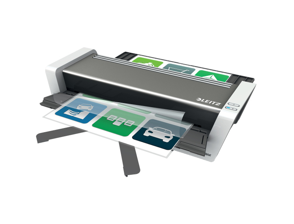 PLASTIFICADORA LEITZ ILAM TOUCH 2 TURBO DIN A3 4 RODILLOS HASTA 250 MC COLOR BLANCO/PLATA