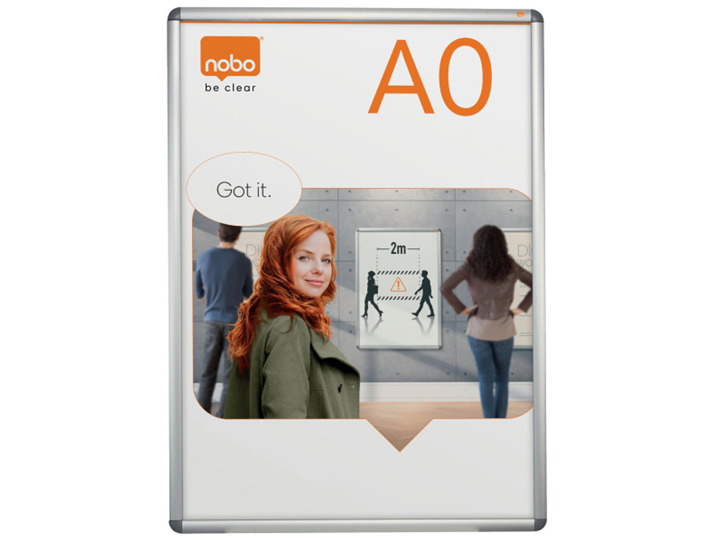 VITRINA DE ANUNCIOS NOBO CON MARCO DE ALUMINIO A PRESION PREMIUM PLUS PARA EXTERIOR DIN A0 976X40X1390 MM