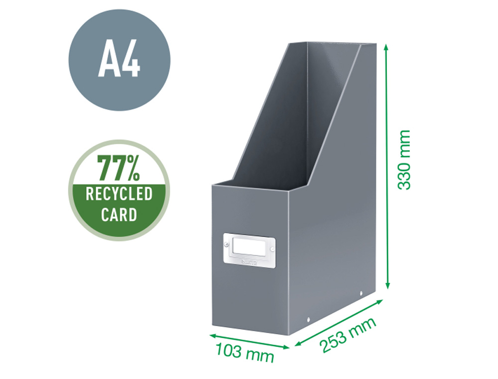 REVISTERO LEITZ CLICK & STORE CARTON FORRADO COLOR AZUL 103X170X235 MM