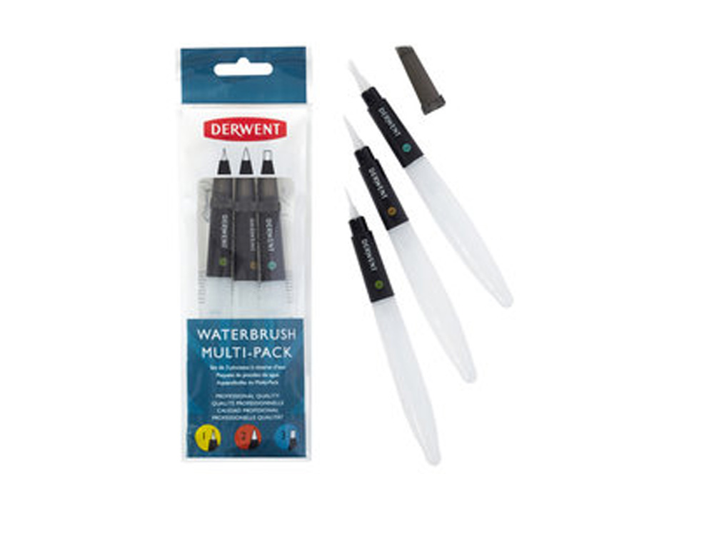 PINCEL DE AGUA DERWENT SET DE 3 UNIDADES