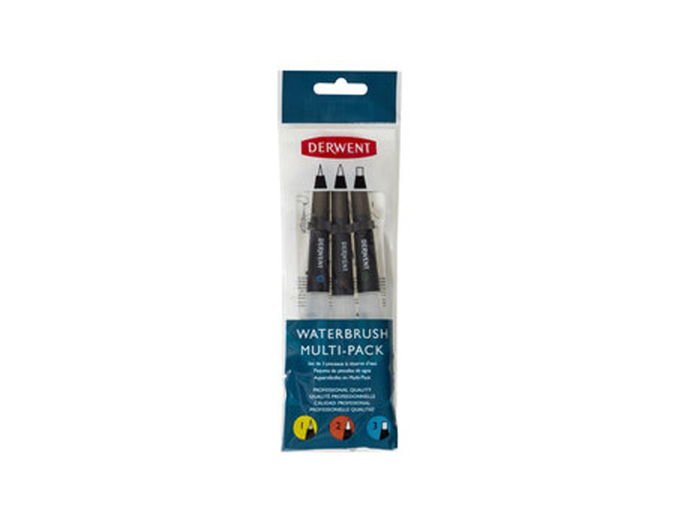 PINCEL DE AGUA DERWENT SET DE 3 UNIDADES