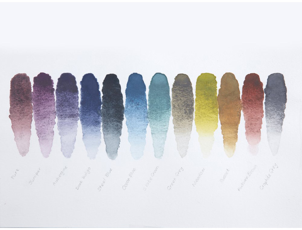 SET DE VIAJE PINTURAS DERWENT GRAPHITINT 12 PASTILLAS DE GRANITO Y COLOR