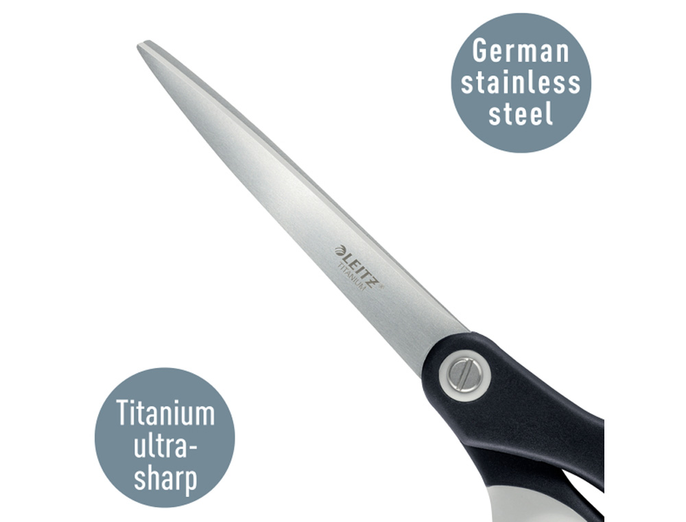 TIJERA LEITZ PREMIUM TITANIUM 205 MM COLOR NEGRO