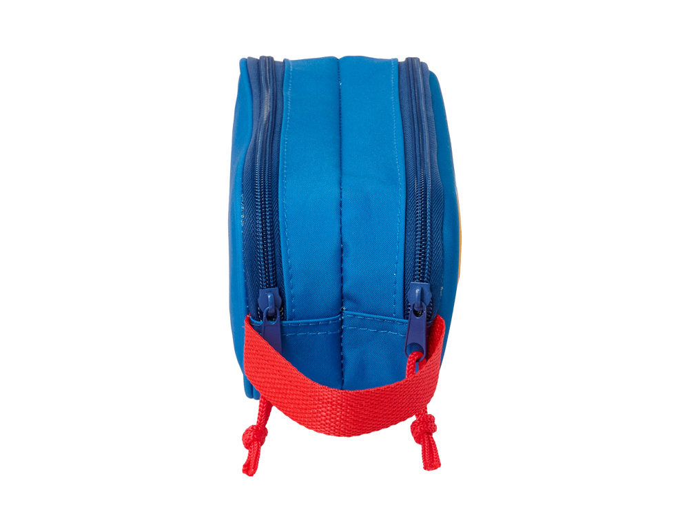 BOLSO ESCOLAR PORTATODO SAFTA DOBLE 3D MOCHILAS 3D SUPERMAN 80X210X60 MM