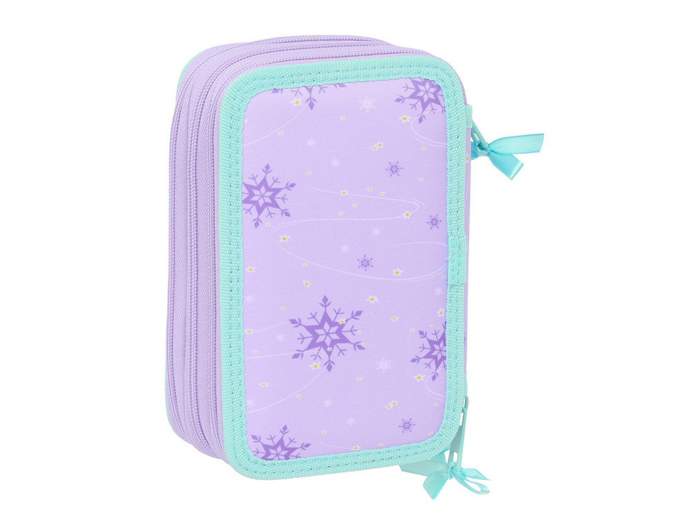 PLUMIER ESCOLAR SAFTA TRIPLE 37 PIEZAS FROZEN SPIRIT 195X125X55 MM