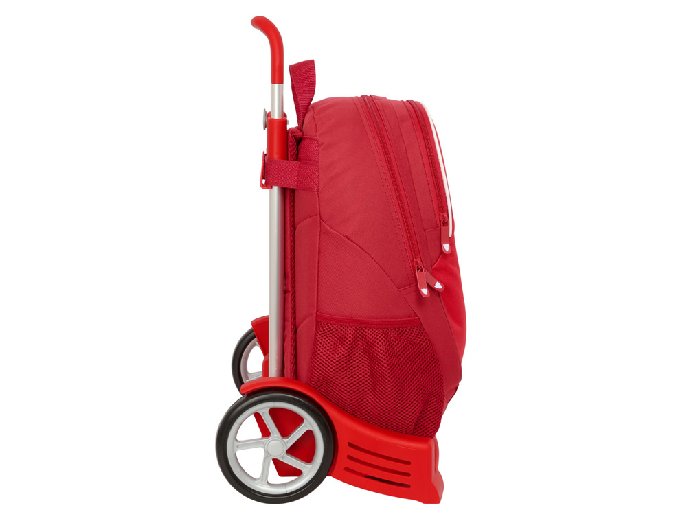 MOCHILA SAFTA MOD. 665 CON CARRO EVOLUTION RESISTENTE AL AGUA SEVILLA F.C. 430X320X140 MM