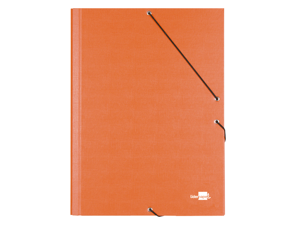 CARPETA CLASIFICADORA LIDERPAPEL 12 DEPARTAMENTOS FOLIO PROLONGADO CARTON FORRADO NARANJA